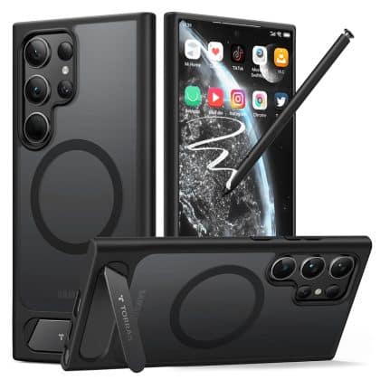 Torras Pstand - θήκη για Samsung Galaxy S24 Ultra - Μαύρο