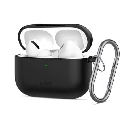 Tech-Protect Σιλικονενια Θηκη Με Γατζο Για Apple Airpods Pro 3 Μαυρη