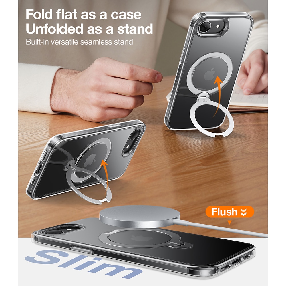 Torras Ostand Spin - θήκη για Apple iPhone 16e - Διάφανο - Image 5