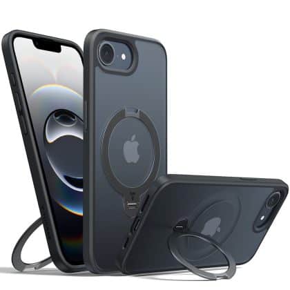 Torras Ostand Spin - θήκη για Apple iPhone 16e - Μαύρο