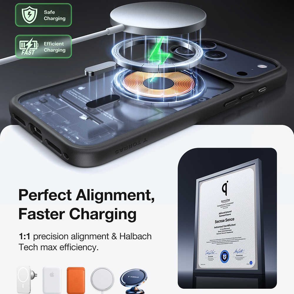 Torras Guardian Magnetic Series - θήκη για Apple iPhone 17 Pro - Μαύρο - Image 4