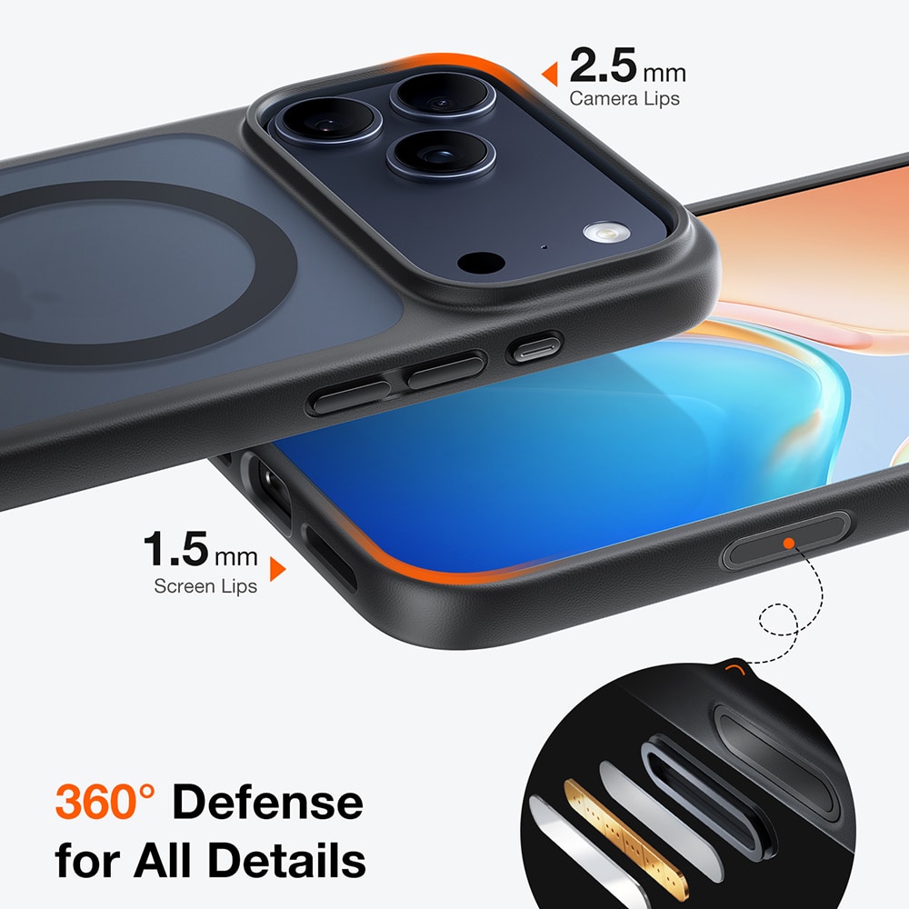 Torras Guardian Magnetic Series - θήκη για Apple iPhone 17 Pro - Μαύρο - Image 6