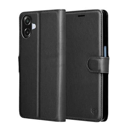 Techsuit Leather Folio - θήκη για Samsung Galaxy A07 4G - Μαύρο