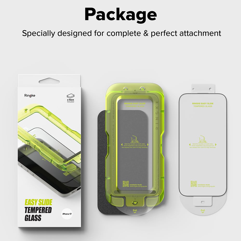 Ringke - Easy Slide Θρυμματισμένο Γυαλί (2 Τεμάχια) - iPhone 17 Air - Διάφανο - Image 7