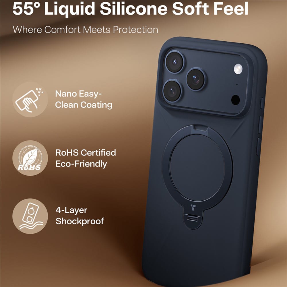 Torras - Σειρά Qpro Silicone - iPhone 17 Pro - Ναυτικό Μπλε - Image 3