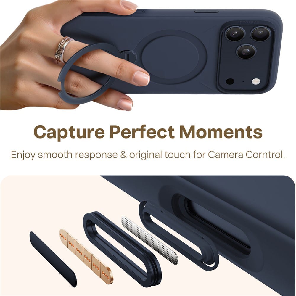 Torras - Σειρά Qpro Silicone - iPhone 17 Pro - Ναυτικό Μπλε - Image 4
