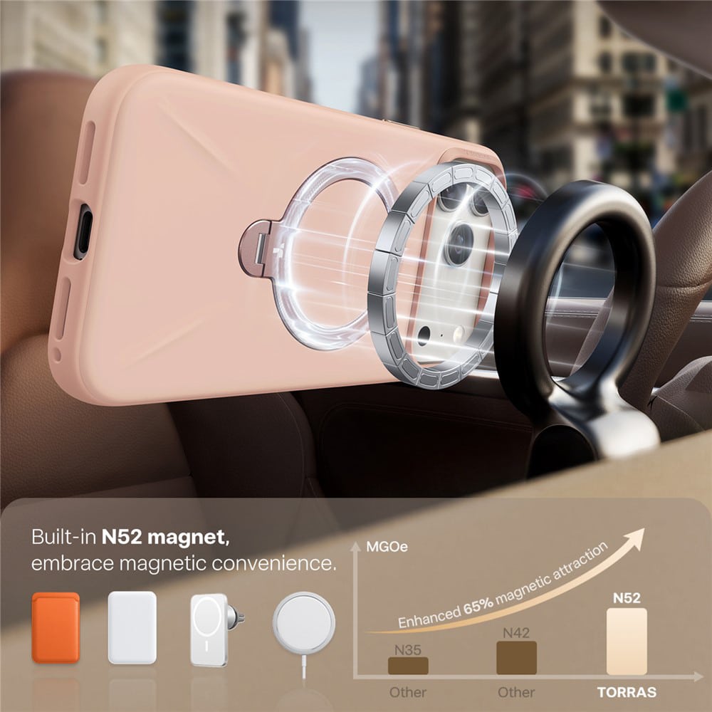 Torras QPRO Silicone Series - θήκη για Apple iPhone 17 Pro - Ροζ - Image 5