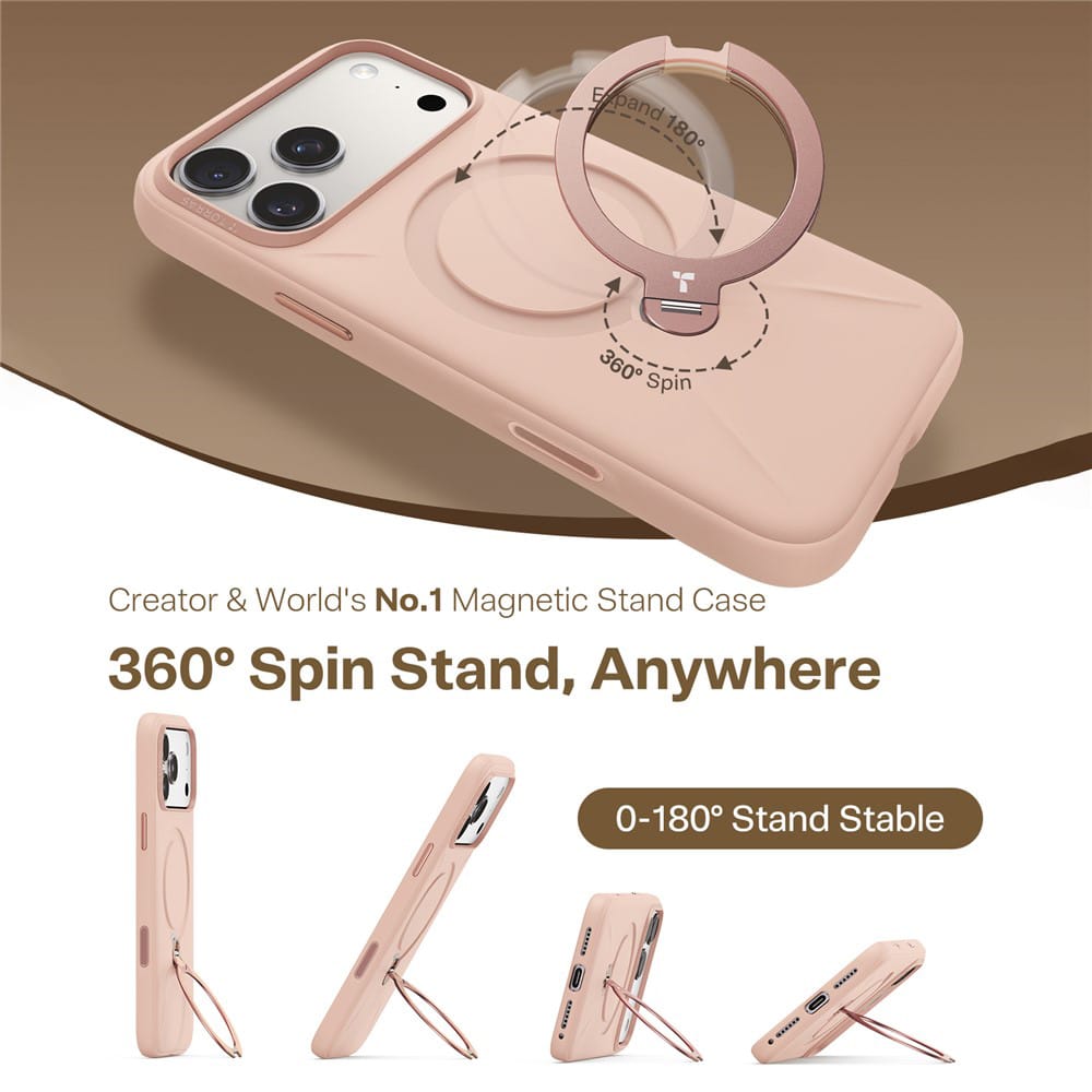 Torras QPRO Silicone Series - θήκη για Apple iPhone 17 Pro - Ροζ - Image 4