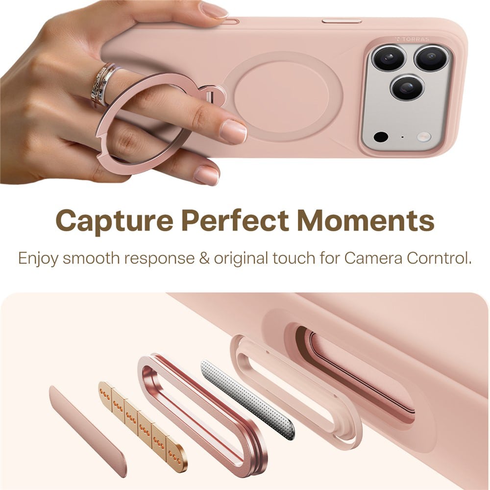 Torras QPRO Silicone Series - θήκη για Apple iPhone 17 Pro - Ροζ - Image 2