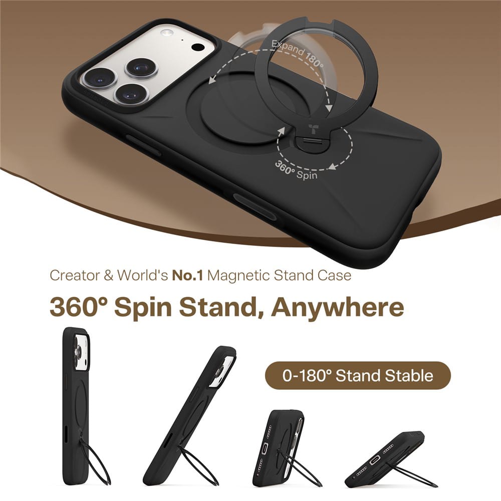 Torras QPRO Silicone Series - θήκη για Apple iPhone 17 Pro - Μαύρο - Image 5