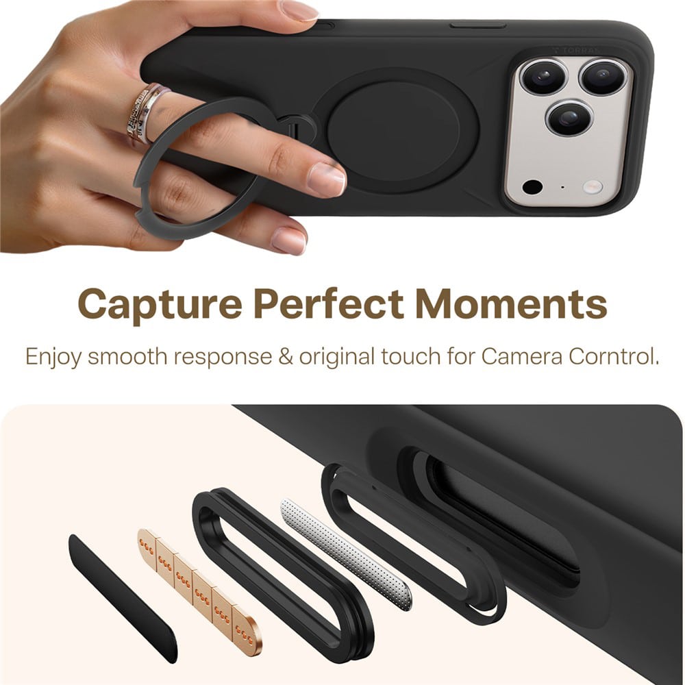 Torras QPRO Silicone Series - θήκη για Apple iPhone 17 Pro - Μαύρο - Image 6