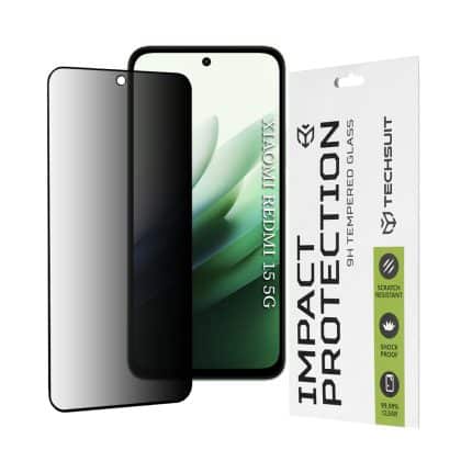 Techsuit - 111d Προστατευτική Οθόνης Full Glue - Για Xiaomi Redmi 15 4g / Redmi 15 5g - Μαύρο