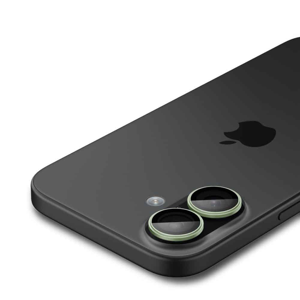 Spigen - Optik.tr Ez Fit Pro Γυαλί Κάμερας (2 Τεμάχια) - iPhone 17 / iPhone 16 Plus / iPhone 16 - Πράσινο - Image 4