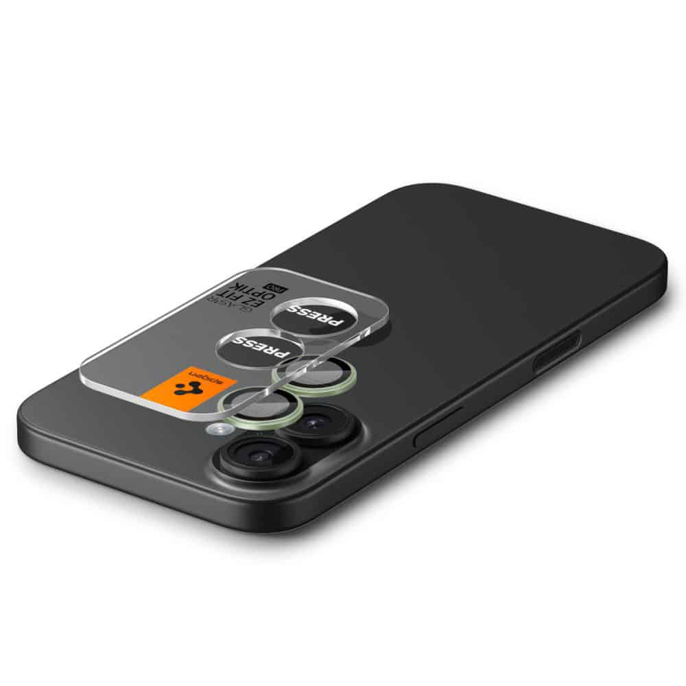 Spigen - Optik.tr Ez Fit Pro Γυαλί Κάμερας (2 Τεμάχια) - iPhone 17 / iPhone 16 Plus / iPhone 16 - Πράσινο - Image 6