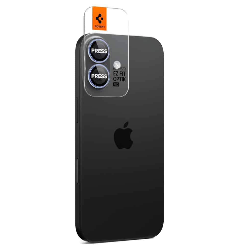 Spigen - Optik.tr Ez Fit Pro Γυαλί Κάμερας (2 Τεμάχια) - iPhone 17 / iPhone 16 Plus / iPhone 16 - Μπλε - Image 4
