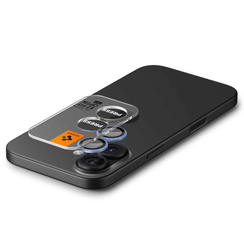 Spigen - Optik.tr Ez Fit Pro Γυαλί Κάμερας (2 Τεμάχια) - iPhone 17 / iPhone 16 Plus / iPhone 16 - Μπλε - Image 6