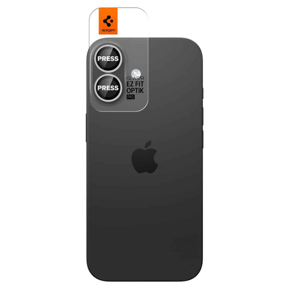 Spigen - Optik.tr Ez Fit Pro Οθόνη Κάμερας (πακέτο 2 Τεμαχίων) - iPhone 17 / iPhone 16 Plus / iPhone 16 - Ασημί - Image 2