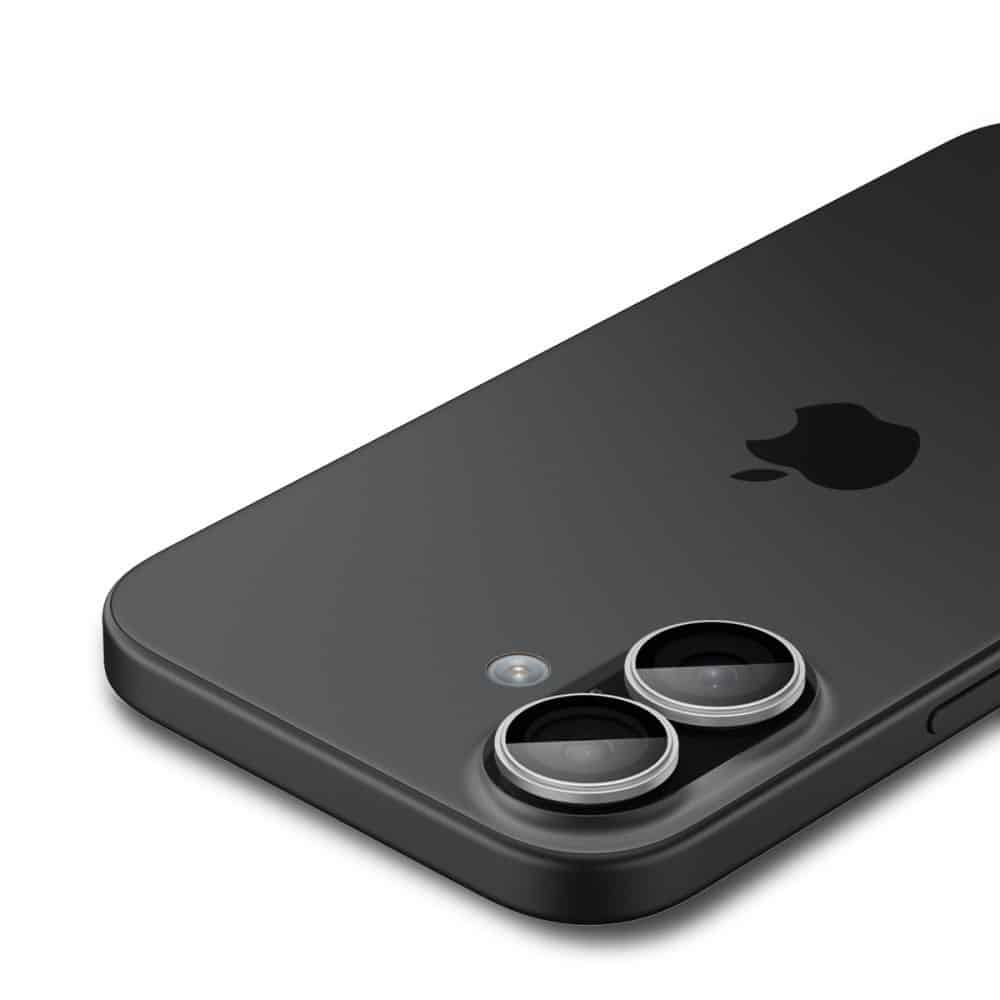 Spigen - Optik.tr Ez Fit Pro Οθόνη Κάμερας (πακέτο 2 Τεμαχίων) - iPhone 17 / iPhone 16 Plus / iPhone 16 - Ασημί - Image 3