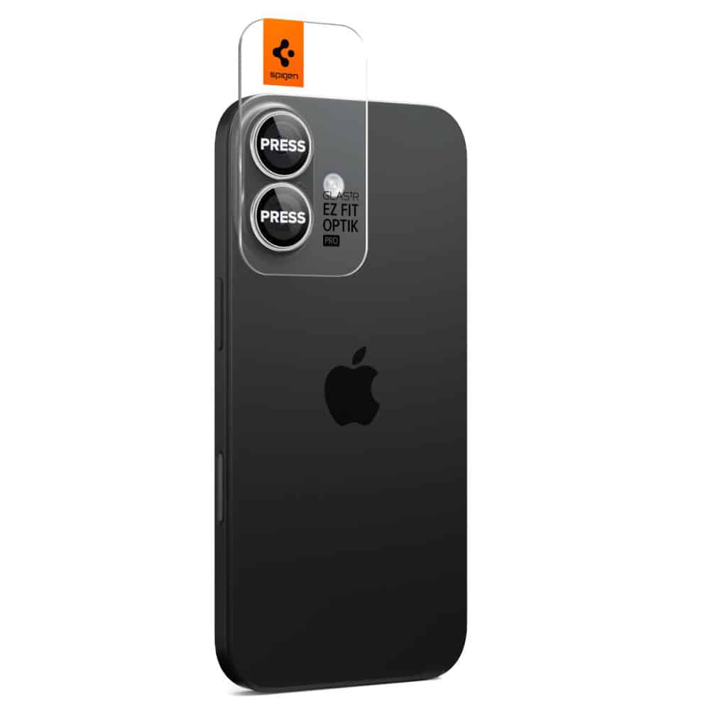 Spigen - Optik.tr Ez Fit Pro Οθόνη Κάμερας (πακέτο 2 Τεμαχίων) - iPhone 17 / iPhone 16 Plus / iPhone 16 - Ασημί - Image 4