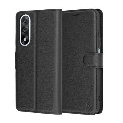 Techsuit Leather Folio - θήκη για Oneplus Nord 5 - Μαύρο