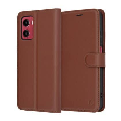 Techsuit Leather Folio - θήκη για Motorola Moto G05 / E15 - Καφέ