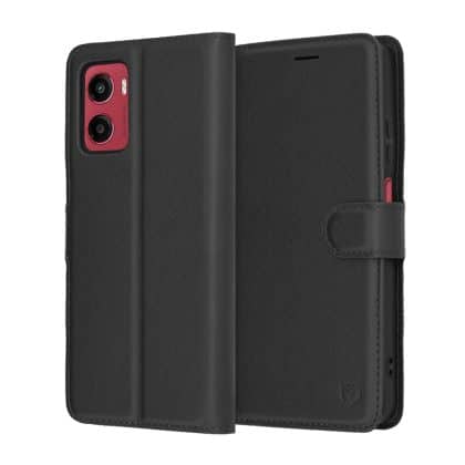 Techsuit Leather Folio - θήκη για Motorola Moto G05 / E15 - Μαύρο