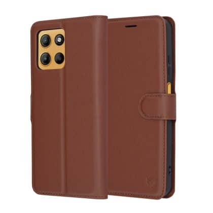 Techsuit Leather Folio - θήκη για Motorola Moto G15 / Power - Καφέ