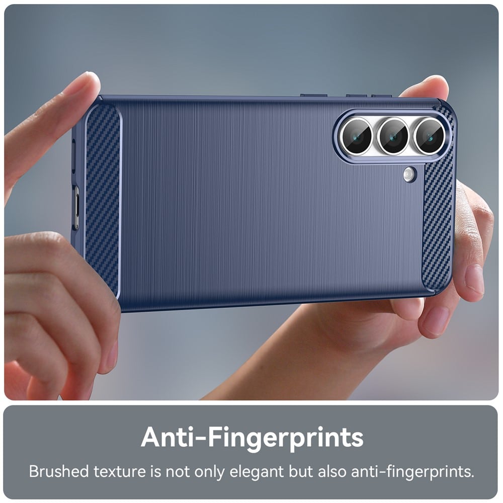 Techsuit Carbon Silicone - θήκη για Samsung Galaxy S25 FE - Μπλε - Image 4