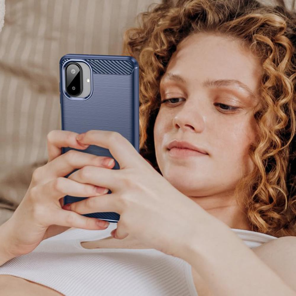 Techsuit Carbon Silicone - θήκη για Samsung Galaxy A07 4G - Μπλε - Image 6