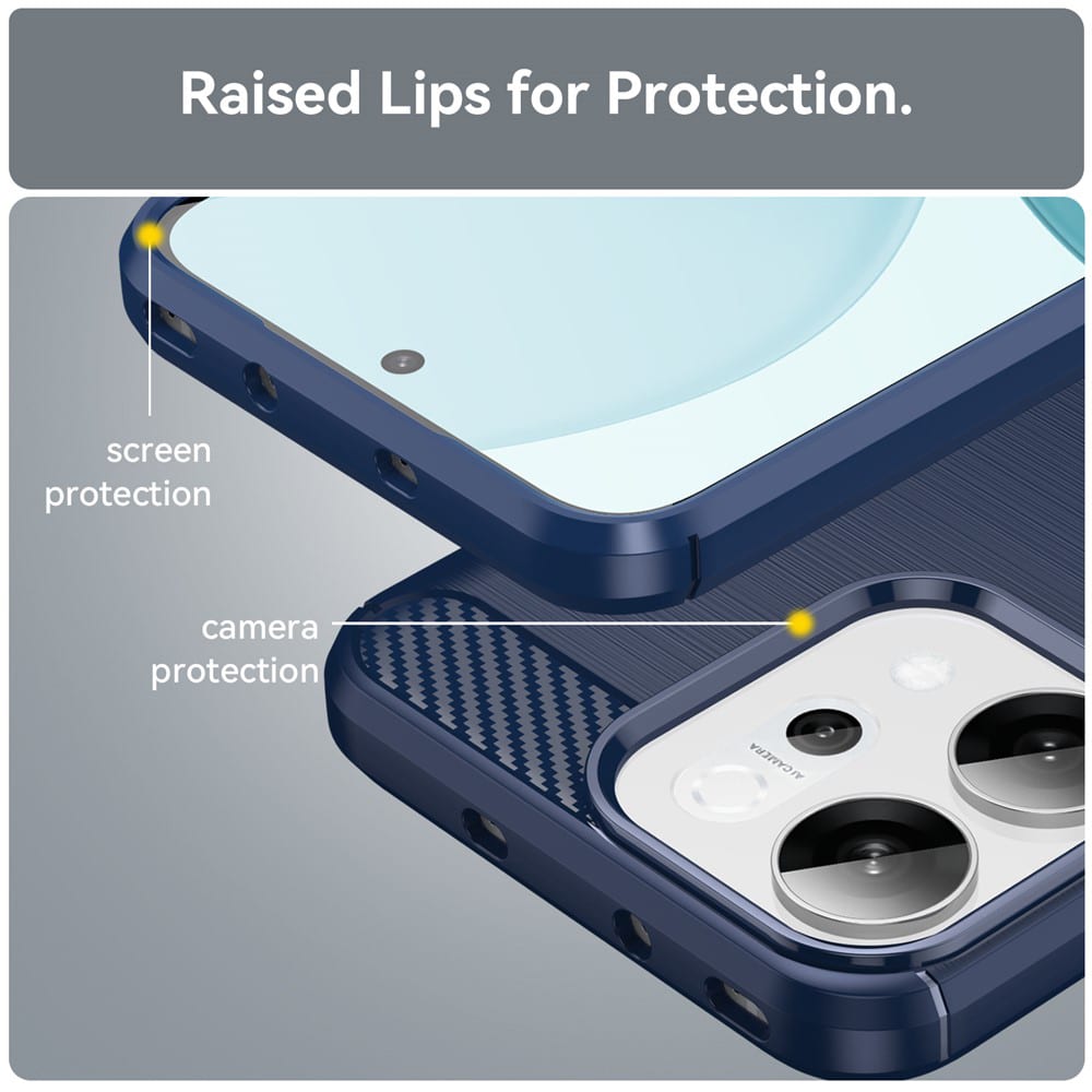 Techsuit Carbon Silicone - θήκη για Oppo Reno14 - Μπλε - Image 3