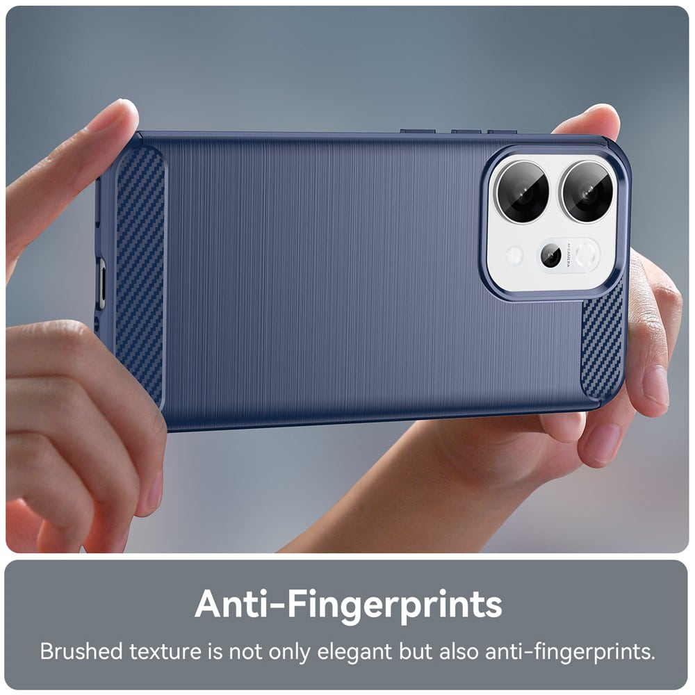 Techsuit Carbon Silicone - θήκη για Oppo Reno14 - Μπλε - Image 2