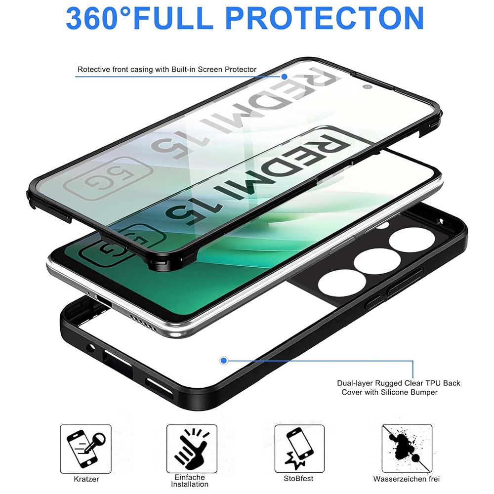 Techsuit ColorVerse 360 Series - θήκη για Xiaomi Redmi 15 / 15C - Διάφανο - Image 3