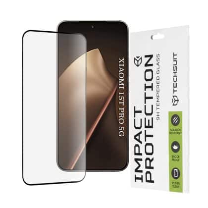 Techsuit - Ολική Κάλυψη / Ολική Κόλλα Γυαλί - Xiaomi 15t Pro - Μαύρο