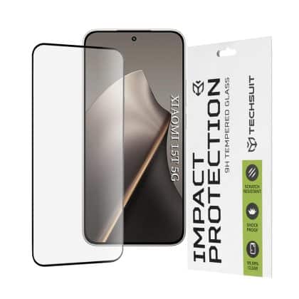 Techsuit - Γυαλί Πλήρους Κάλυψης Με Κόλλα 111d - Xiaomi 15t - Μαύρο