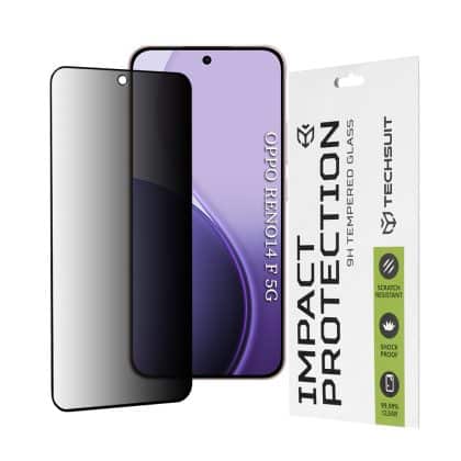 Techsuit - 111d Privacy Full Glue - Oppo Reno14 F / Reno14 Fs 5g - Μαύρο