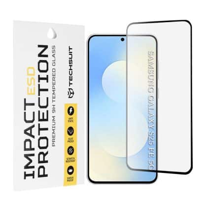 Techsuit - Αντιστατική Γυάλινη Προστασία - Samsung Galaxy S25 Fe - Μαύρο