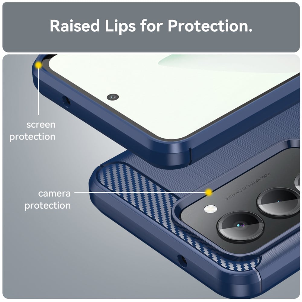 Techsuit Carbon Silicone - θήκη για Xiaomi Redmi 15 / 15C 4G - Μπλε - Image 4