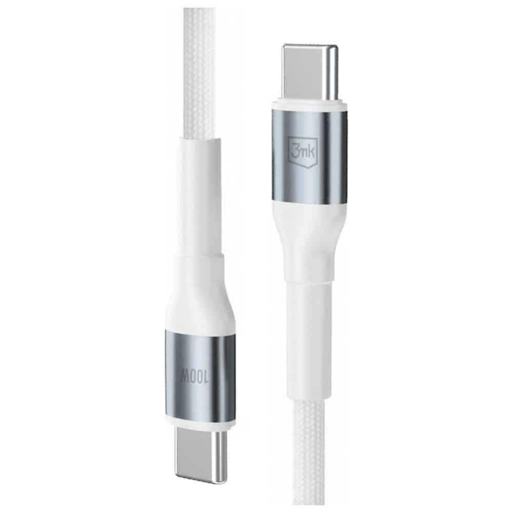 Καλώδιο 3mk Hyper Καλώδιο N-Series USB-C Σε USB-C 1m 20v/5a 100w Λευκό - Image 2