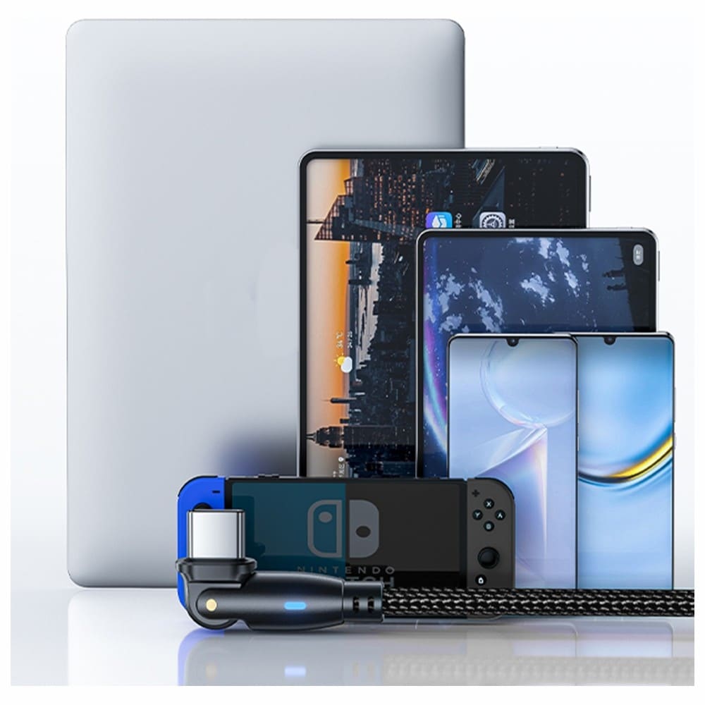 Καλώδιο 3mk Hyper Καλώδιο N-Series USB-C Σε USB-C 2m 20v/3a 60w Περιστροφικό Μαύρο - Image 3