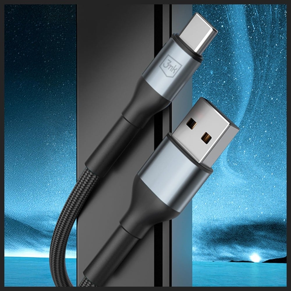 Καλώδιο 3mk Hyper Καλώδιο N-Series USB-A Σε USB-C 2μ 9v/2a 18w Μαύρο - Image 7