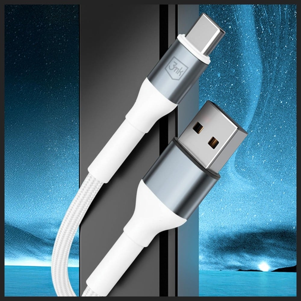 Καλώδιο 3mk Hyper Καλώδιο N-Series USB-A Σε USB-C 1μ 9v/2a 18w Λευκό - Image 7