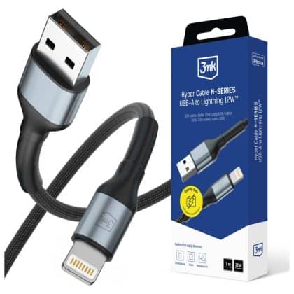Καλώδιο 3mk Hyper Καλώδιο N-Series USB-A Σε Lightning 1μ 5v/2.4a 12w Μαύρο