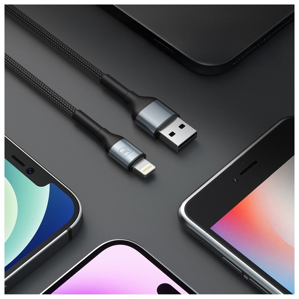 Καλώδιο 3mk Hyper Καλώδιο N-Series USB-A Σε Lightning 1μ 5v/2.4a 12w Μαύρο - Image 3