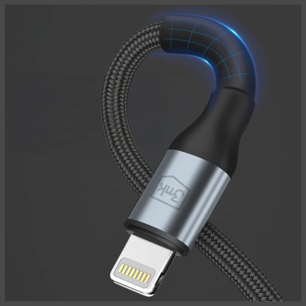 Καλώδιο 3mk Hyper Καλώδιο N-Series USB-A Σε Lightning 1μ 5v/2.4a 12w Μαύρο - Image 4