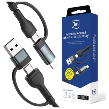 Καλώδιο 3mk Hyper Καλώδιο N-Series USB-A/usb-C Σε USB-C/lightning 1.2m 9v/2a 60w