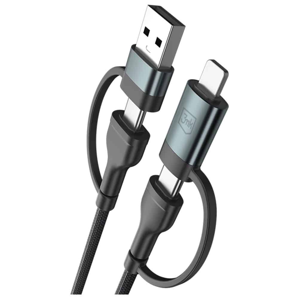 Καλώδιο 3mk Hyper Καλώδιο N-Series USB-A/usb-C Σε USB-C/lightning 1.2m 9v/2a 60w - Image 2