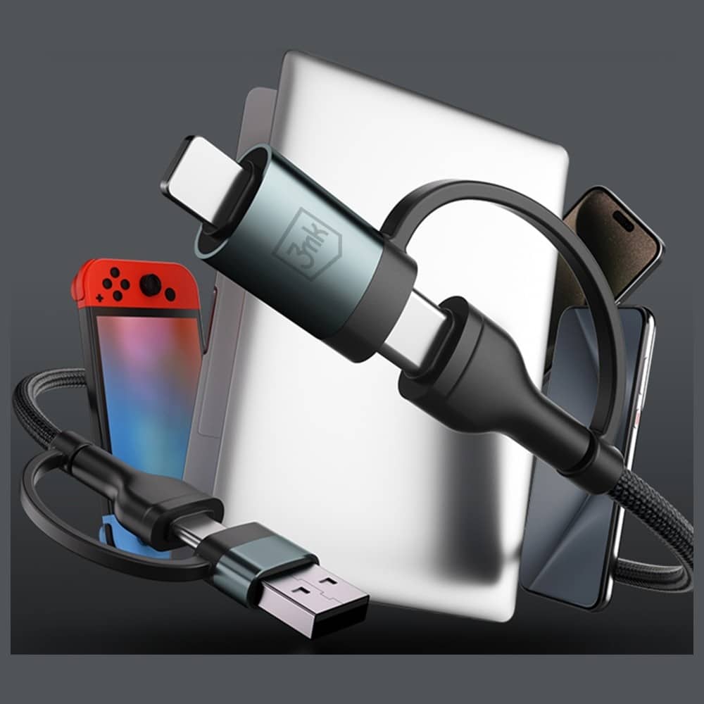Καλώδιο 3mk Hyper Καλώδιο N-Series USB-A/usb-C Σε USB-C/lightning 1.2m 9v/2a 60w - Image 3
