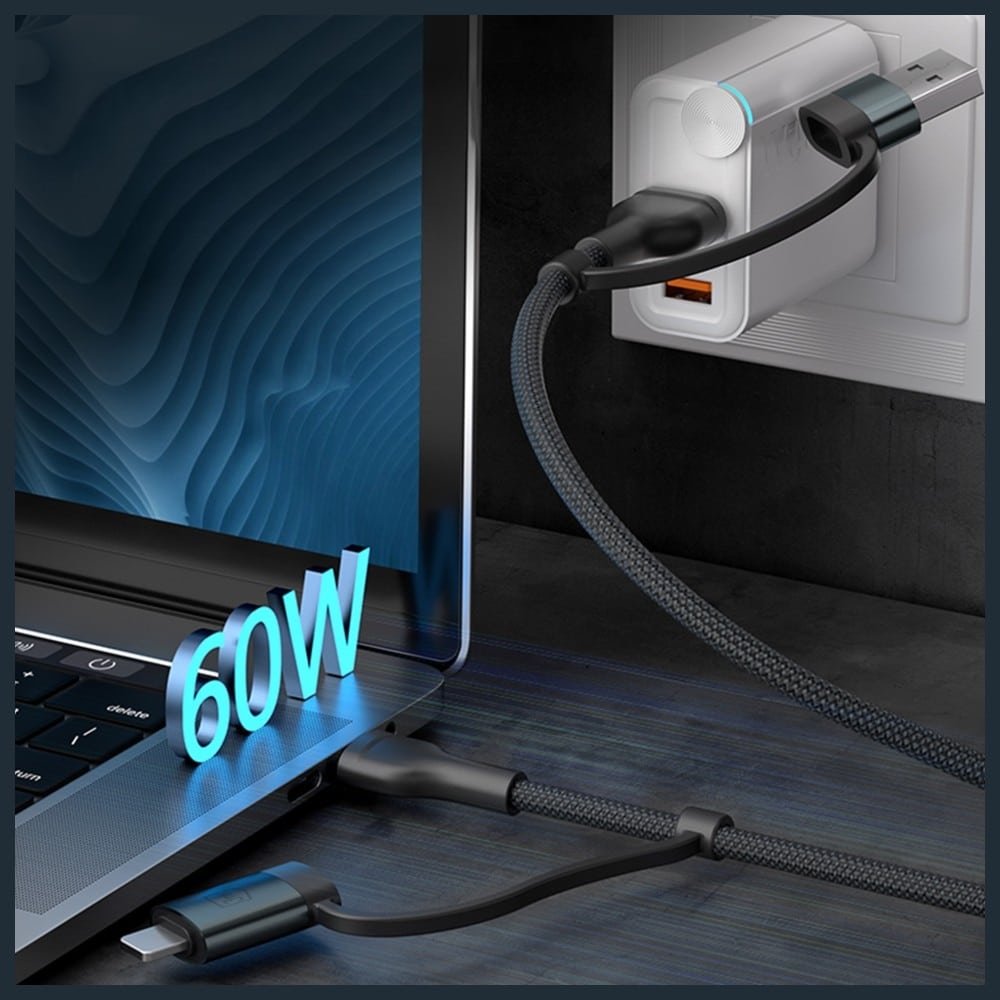 Καλώδιο 3mk Hyper Καλώδιο N-Series USB-A/usb-C Σε USB-C/lightning 1.2m 9v/2a 60w - Image 5