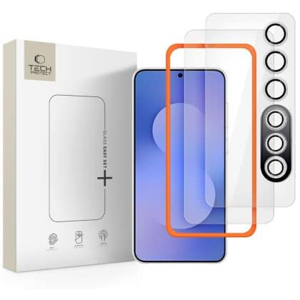 Τζάμι Σκληρυμένο Tech-Protect Easy Set+ 3-Pack Για Galaxy S25 Fe Διαφανο
