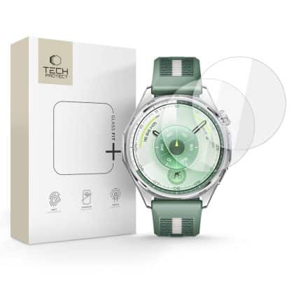 Θραυστο Γυαλι Tech-Protect Glass Fit+ 2-Pack Για Huawei Watch Gt 6 (46 Μμ) Διαφανο